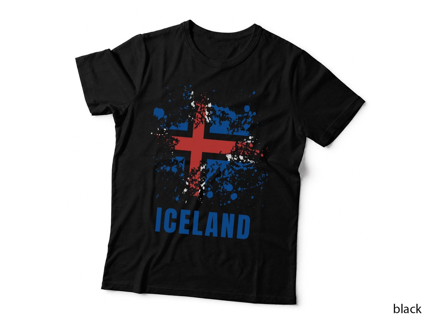 Iceland Retro Vintage Watercolors Sport Icelandic Flag T-Shirt