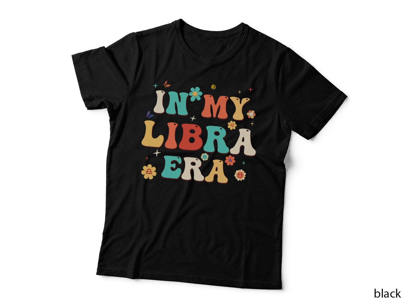 In My Libra Era Zodiac Horoscope Retro Birthday Groovy T-Shirt