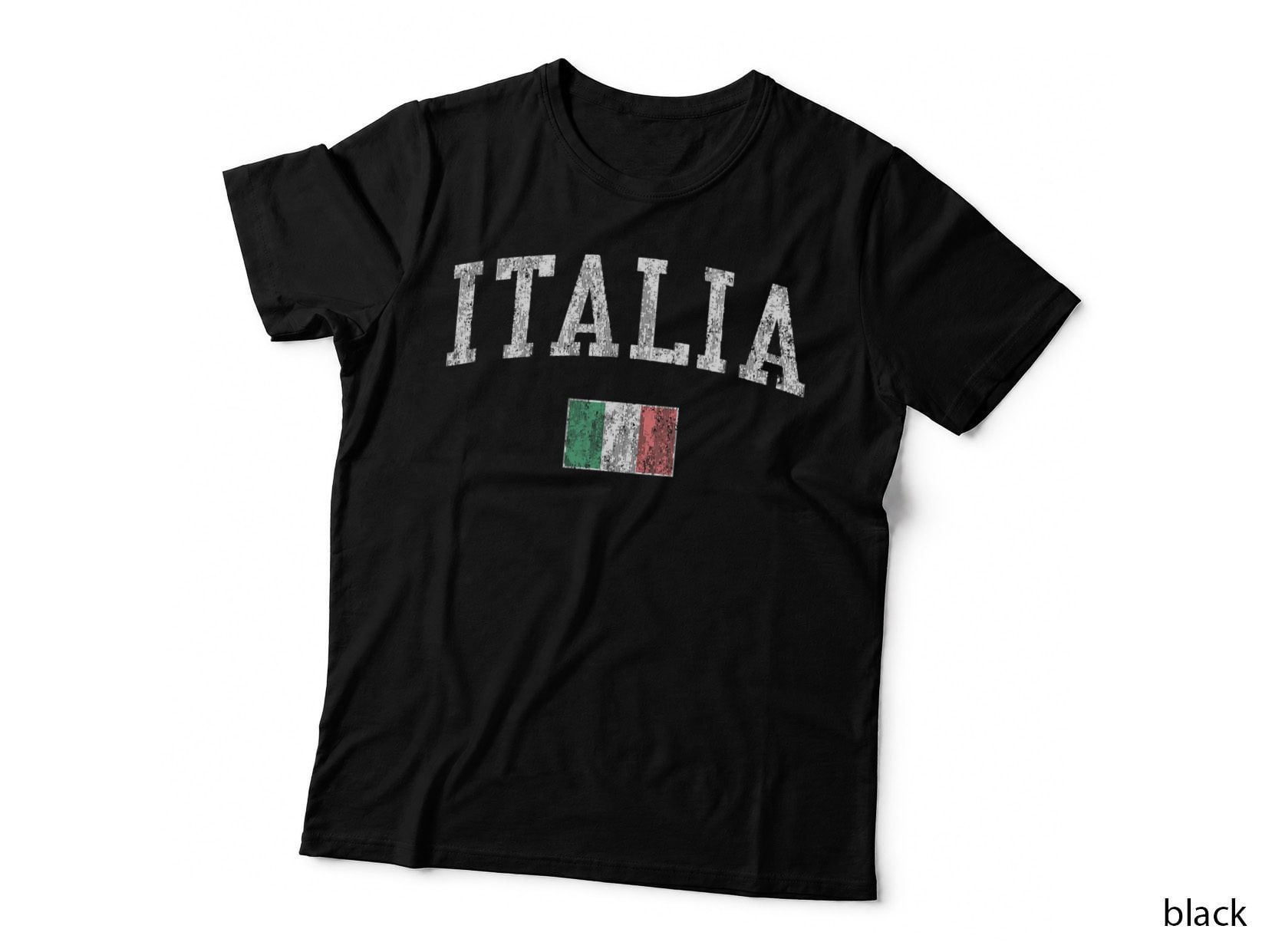 Italy T-Shirt Vintage Italia Sports Design Italian Flag Tee