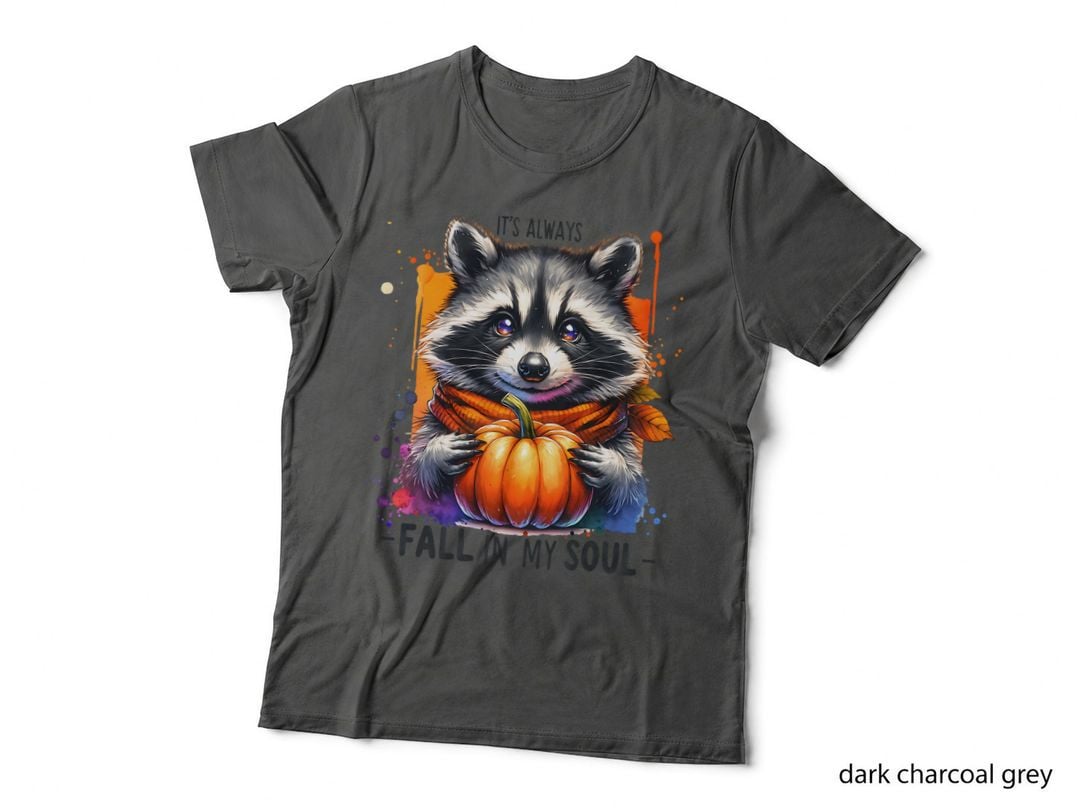 Its Always Fall in My Soul Raccoon, Retro Vintage, Gift Idea, Gift T-Shirt