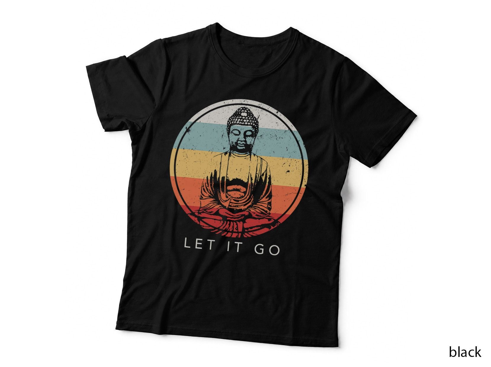 Let It Go Buddha Meditationt-Shirt Vintage Zen Buddhist Gift T-Shirt