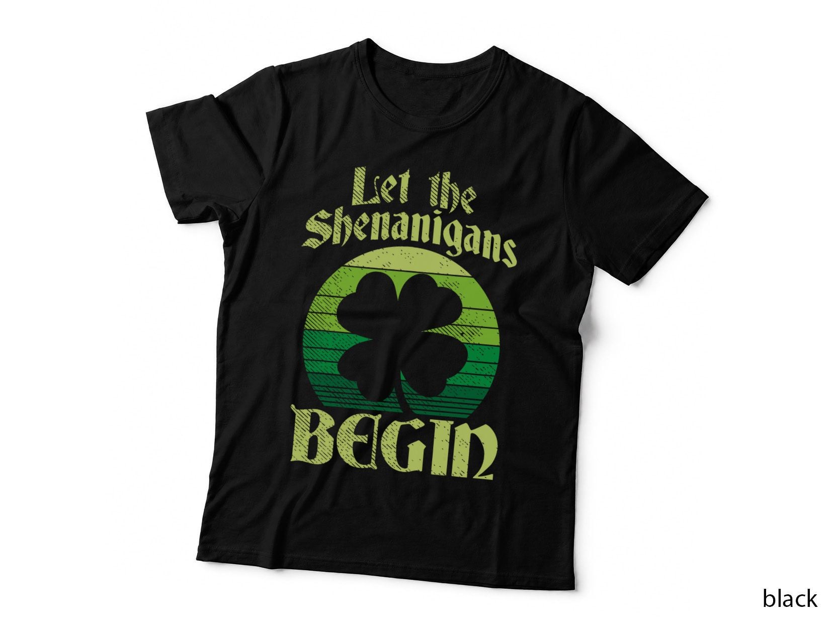 Let the Shenanigans Begin Retro Shamrock Fun St Patricks Day T-Shirt