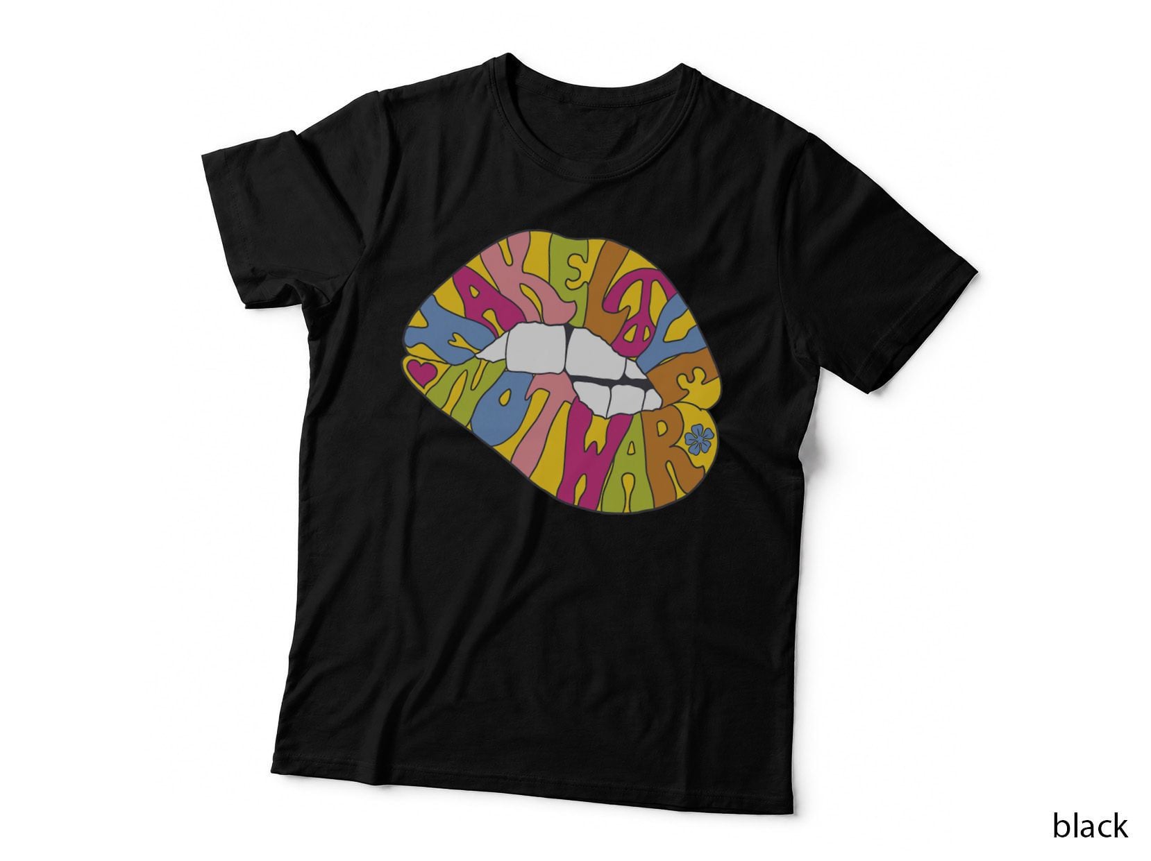 Make Love Not War, 70s Hippie Style T-Shirt