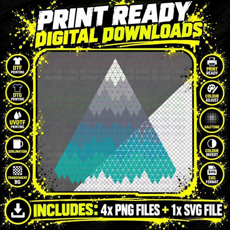 Many Mountains Classic T-Shirt Png SVG Digital Bundle