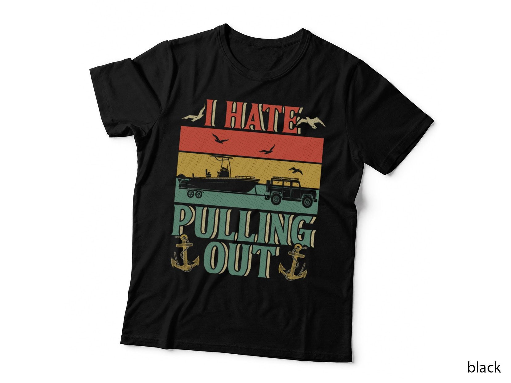 Mens I Hate Pulling Out Boating Captain Vintage T-Shirt