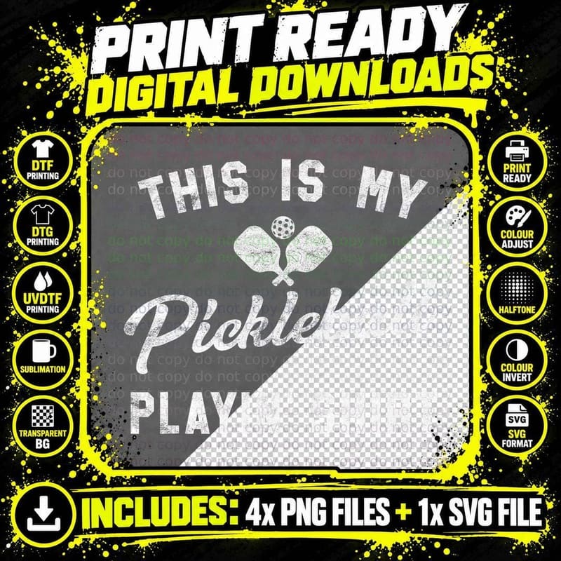 My Pickleball Playin Retro Dink Gift Shirt T-Shirt Png SVG Digital Bundle