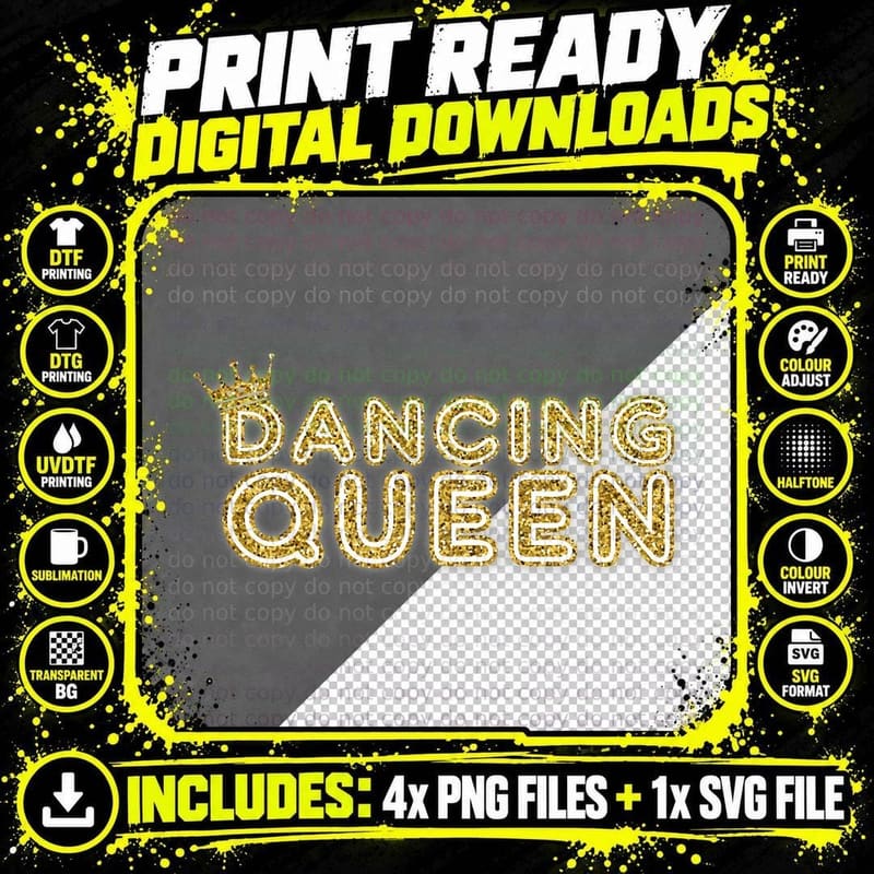 Perfect Awesome Cool Dancing Queen Disco Retro T Shirt Png SVG Digital Bundle
