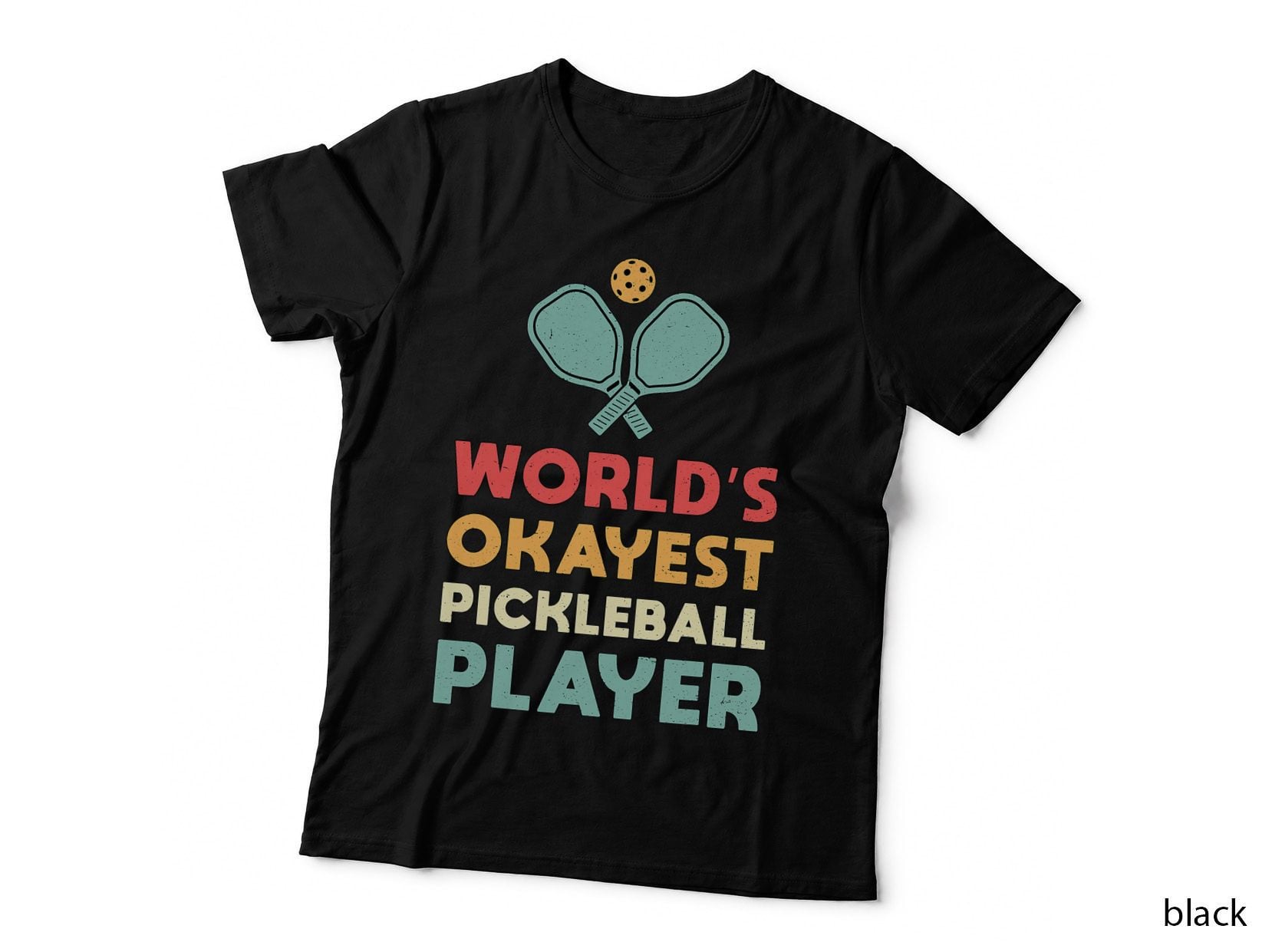 Pickleball Vintage Dink World's Okayest Pickleball Player T-Shirt