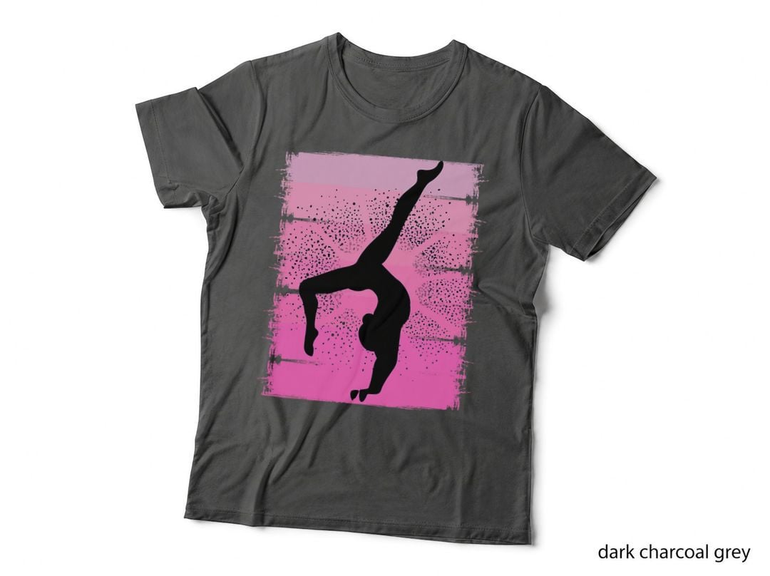 Pink Retro Gymnastics Girls Motivational Handstand Queen T-Shirt
