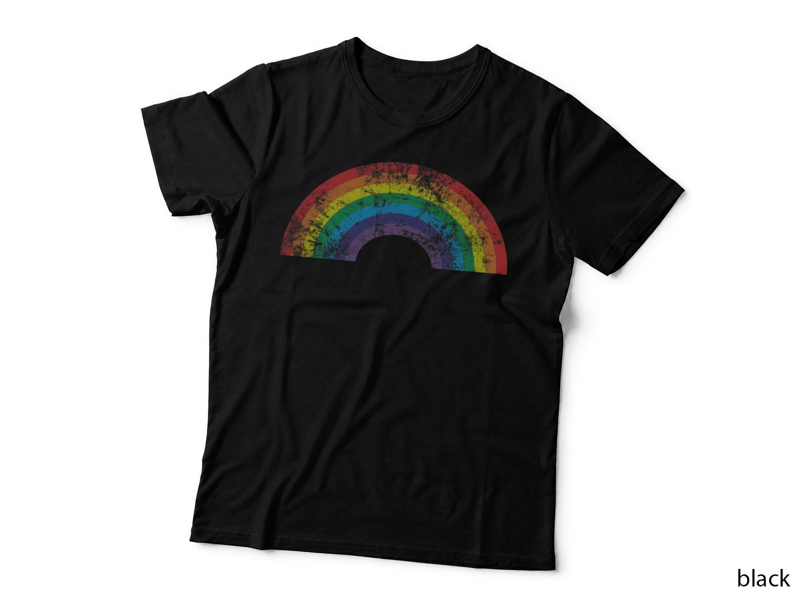 Rainbow Shirt Vintage 80's Retro Style Women Men Girls Gift T-Shirt