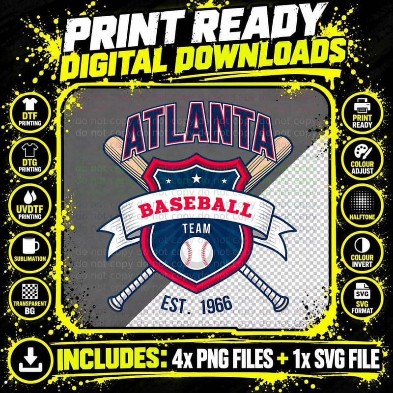 Retro Brave Glitch Party Look Tailgate Gameday Fan Gift Png SVG Digital Bundle
