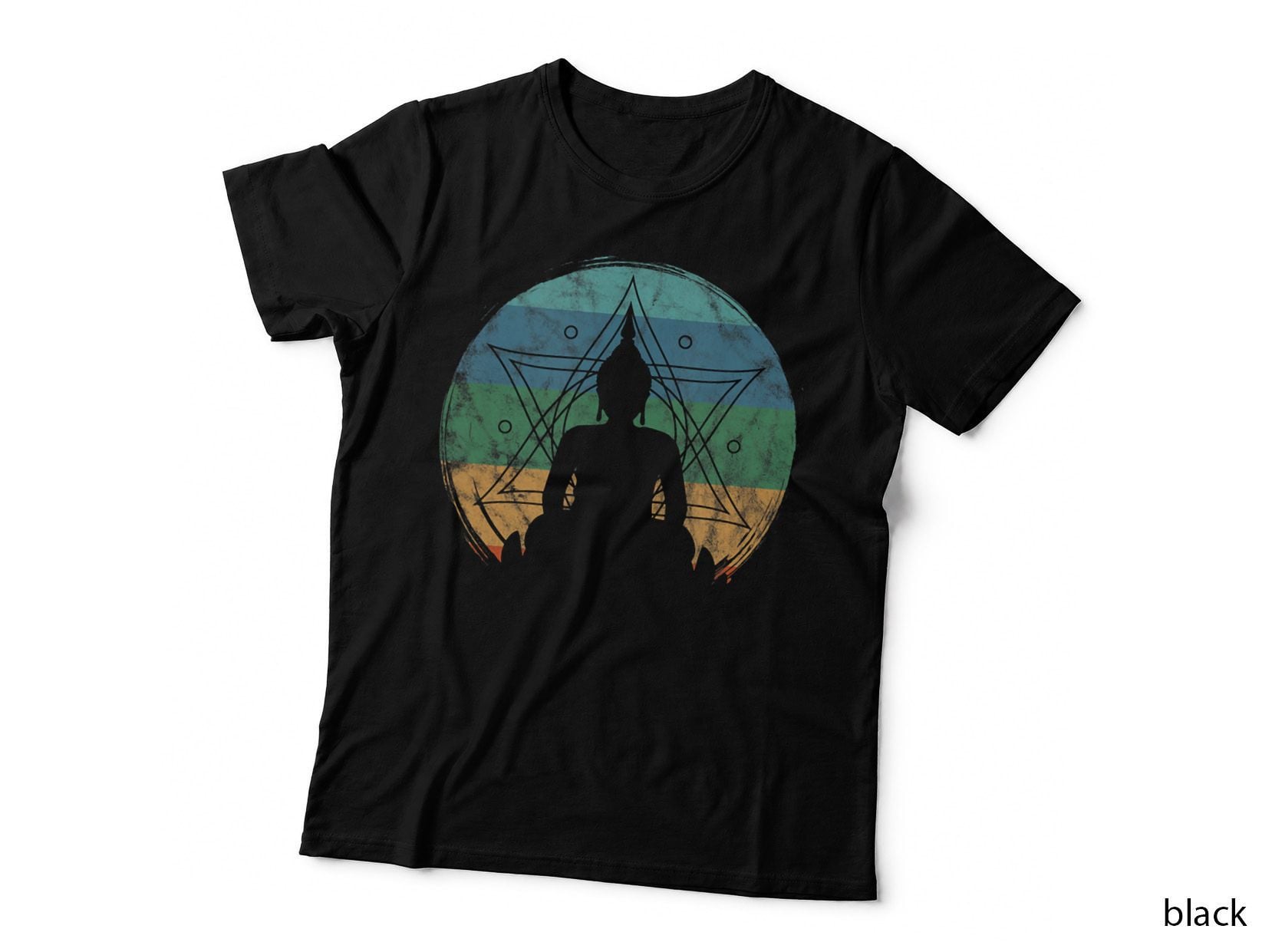 Retro Buddha Buddhist Yoga Spiritual Meditation Zen, Vintage T-Shirt
