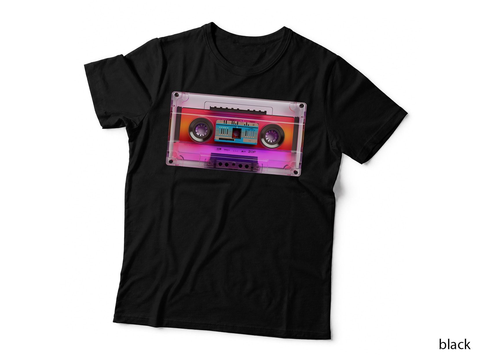 Retro Cassette Tape Shirt Graphic Tees Men Graphic Tee Short T-Shirt