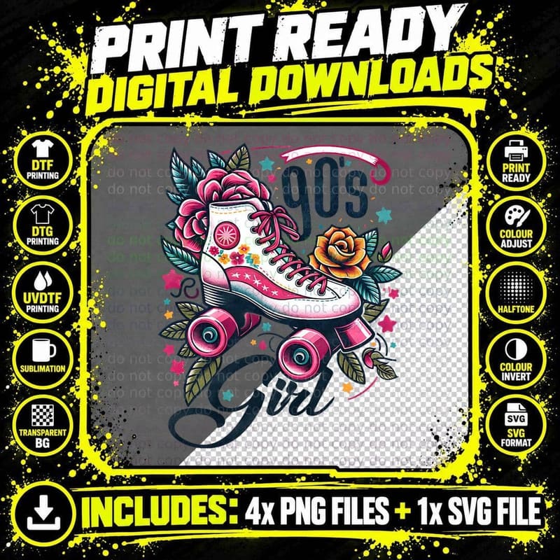 Retro Disco Outfit Oldie Party Costume Love the 90s Png SVG Digital Bundle
