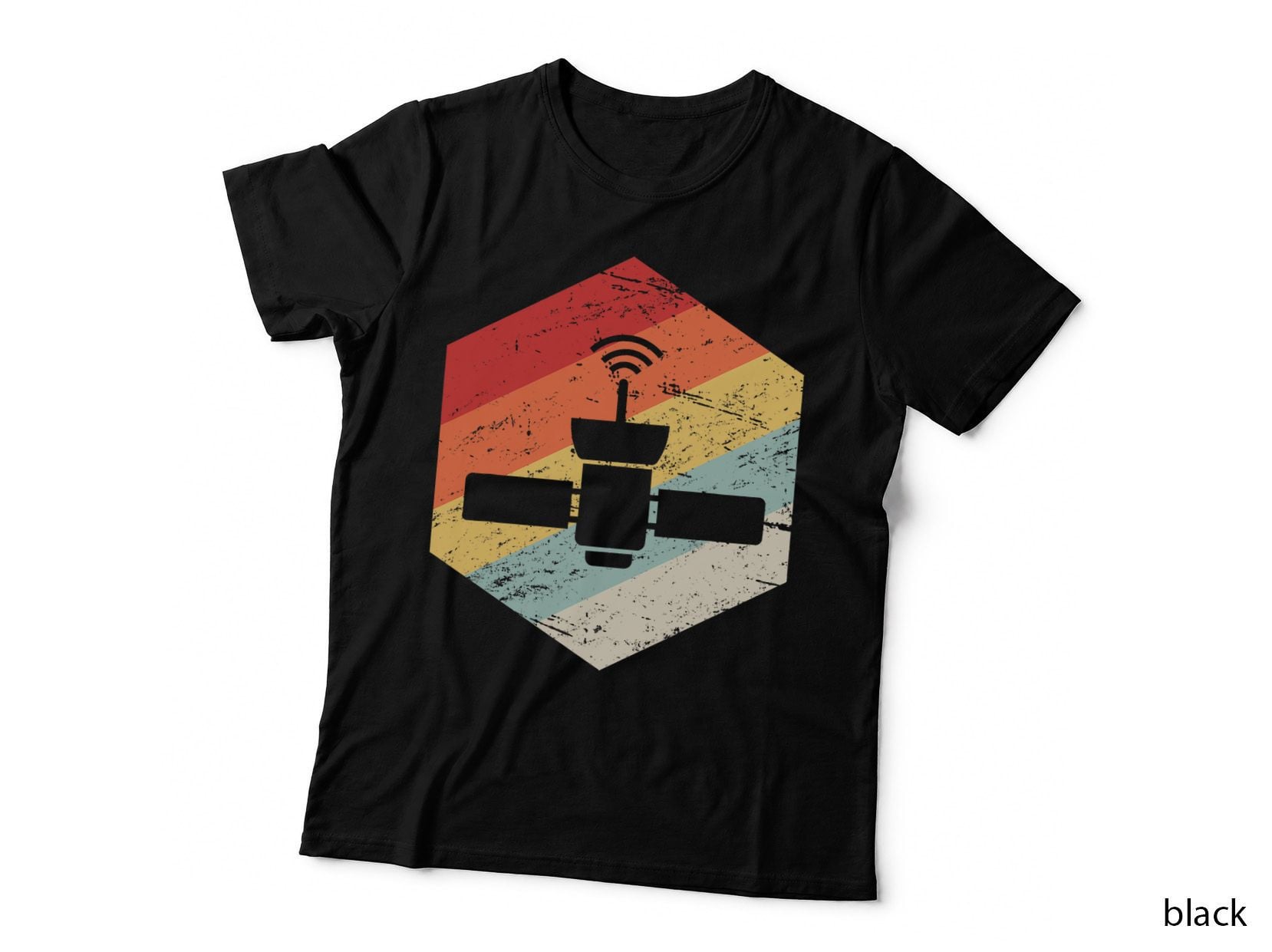Retro Space Satellite T-Shirt