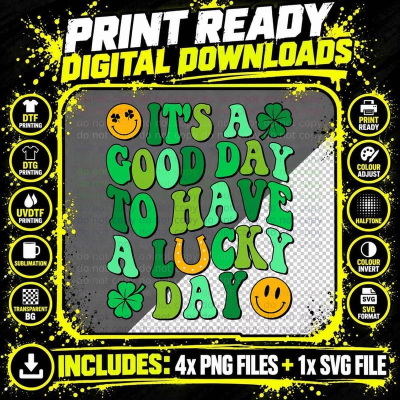 Retro St Patricks Day Shirt It's a Good Day to Have a Png SVG Digital Bundle