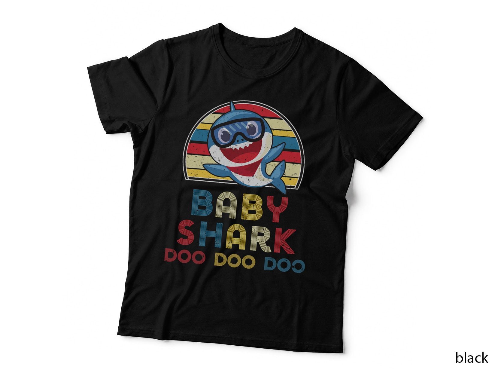 Retro Vintage Baby Sharks Tshirt Gift for Kids Boys T-Shirt