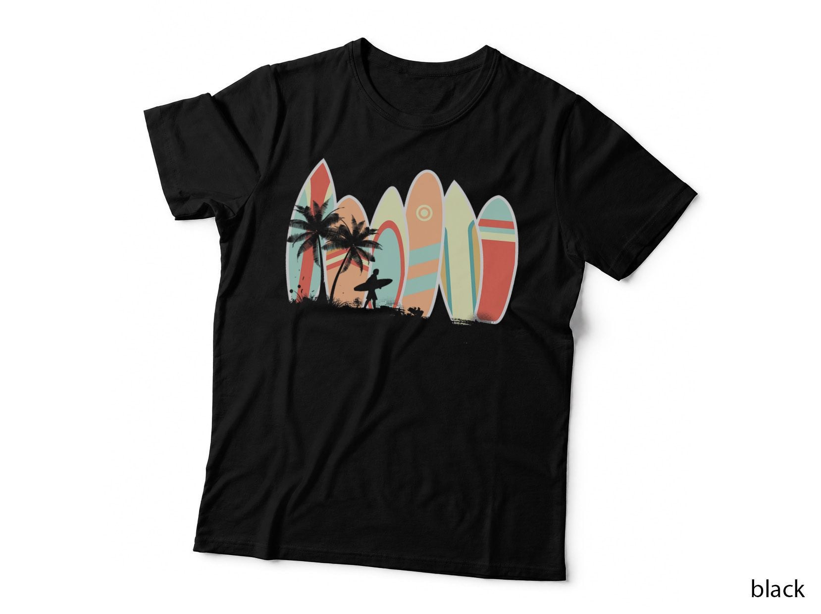 Retro Vintage Surfboard Surfing Surfboarder Wave Surfer T-Shirt