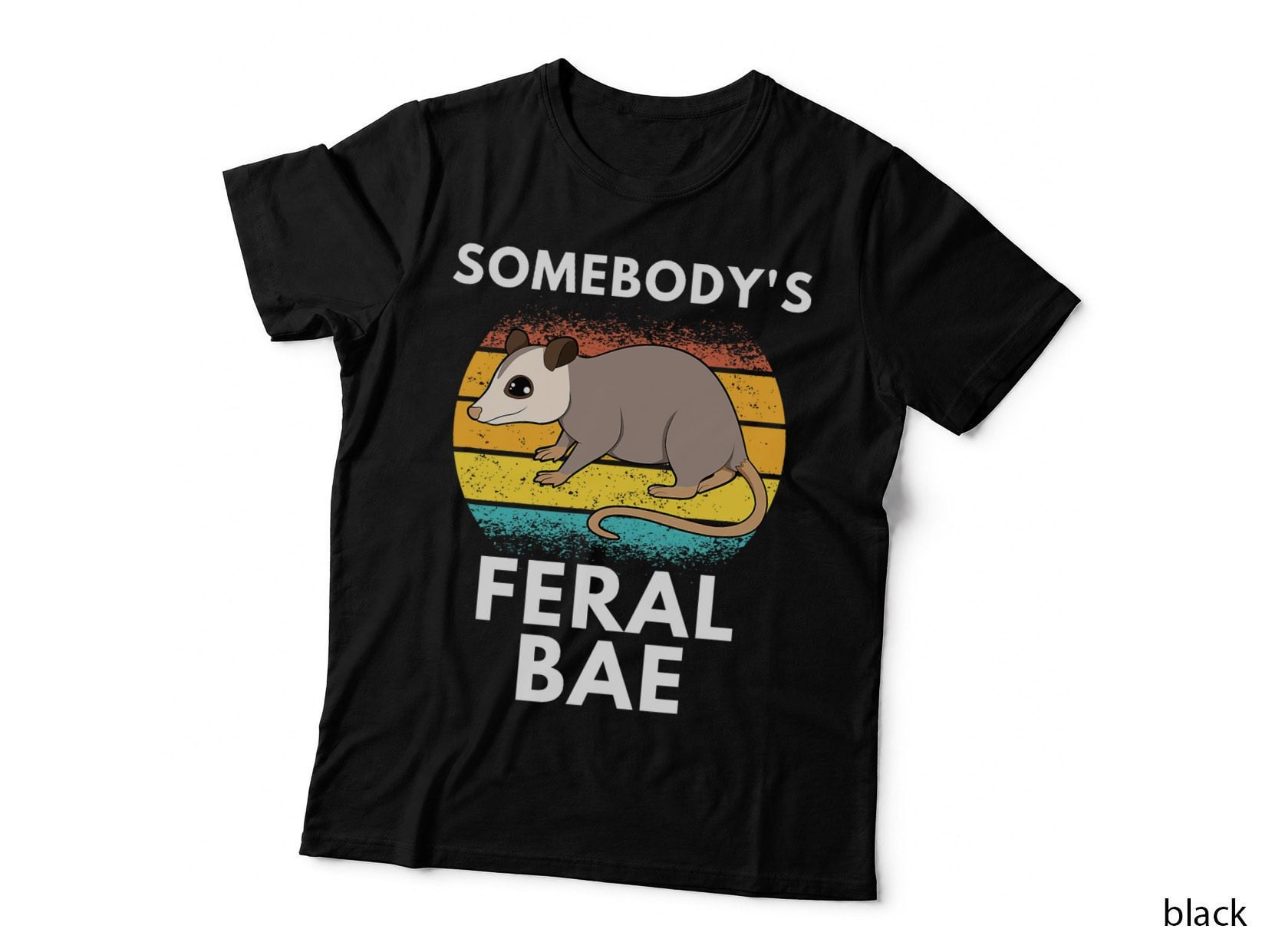 Somebody's Feral Bae Retro Boyfriend Matching Couple Groovy T-Shirt