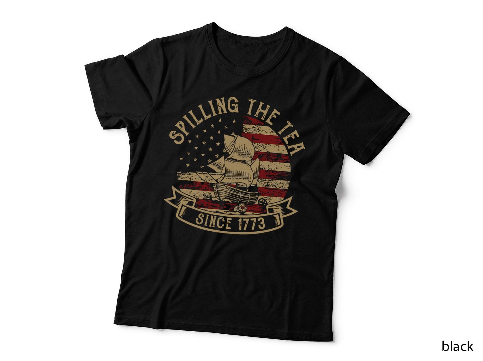 Spilling the Tea Since 1773 Vintage American History T-Shirt