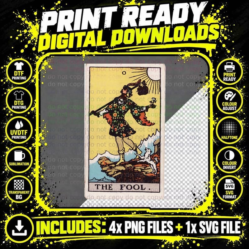 The Fool Classic T-Shirt Png SVG Digital Bundle