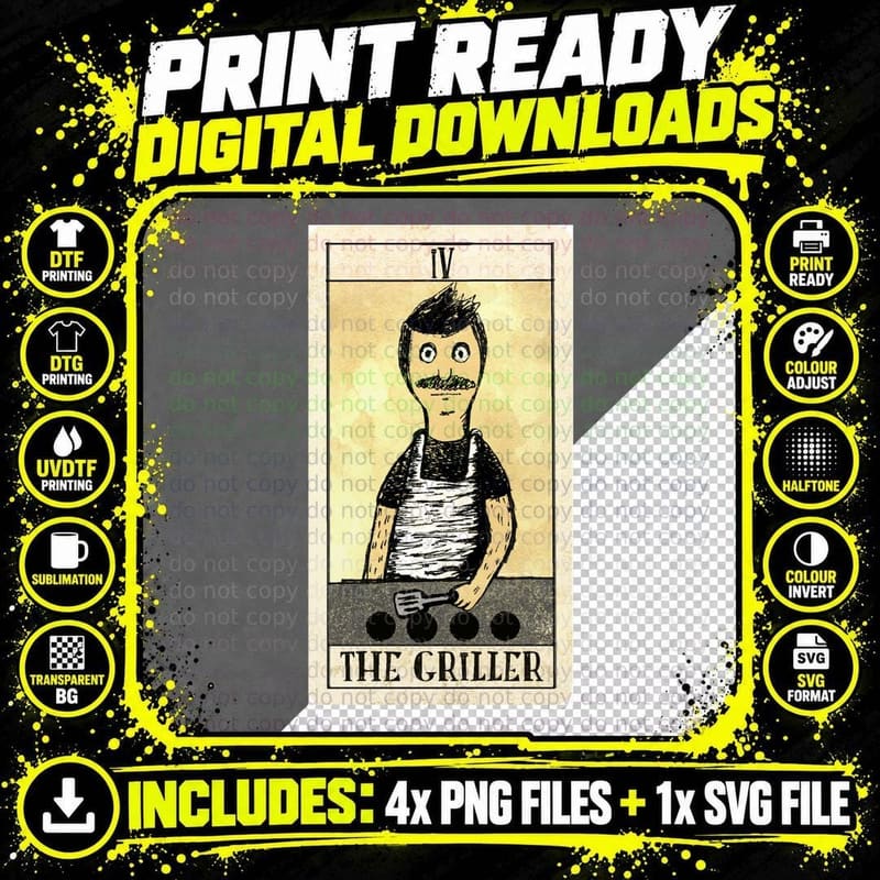The Griller Classic T-Shirt Png SVG Digital Bundle