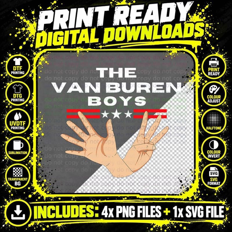 The Van Buren Boys 90s Pop Culture T-Shirt Png SVG Digital Bundle