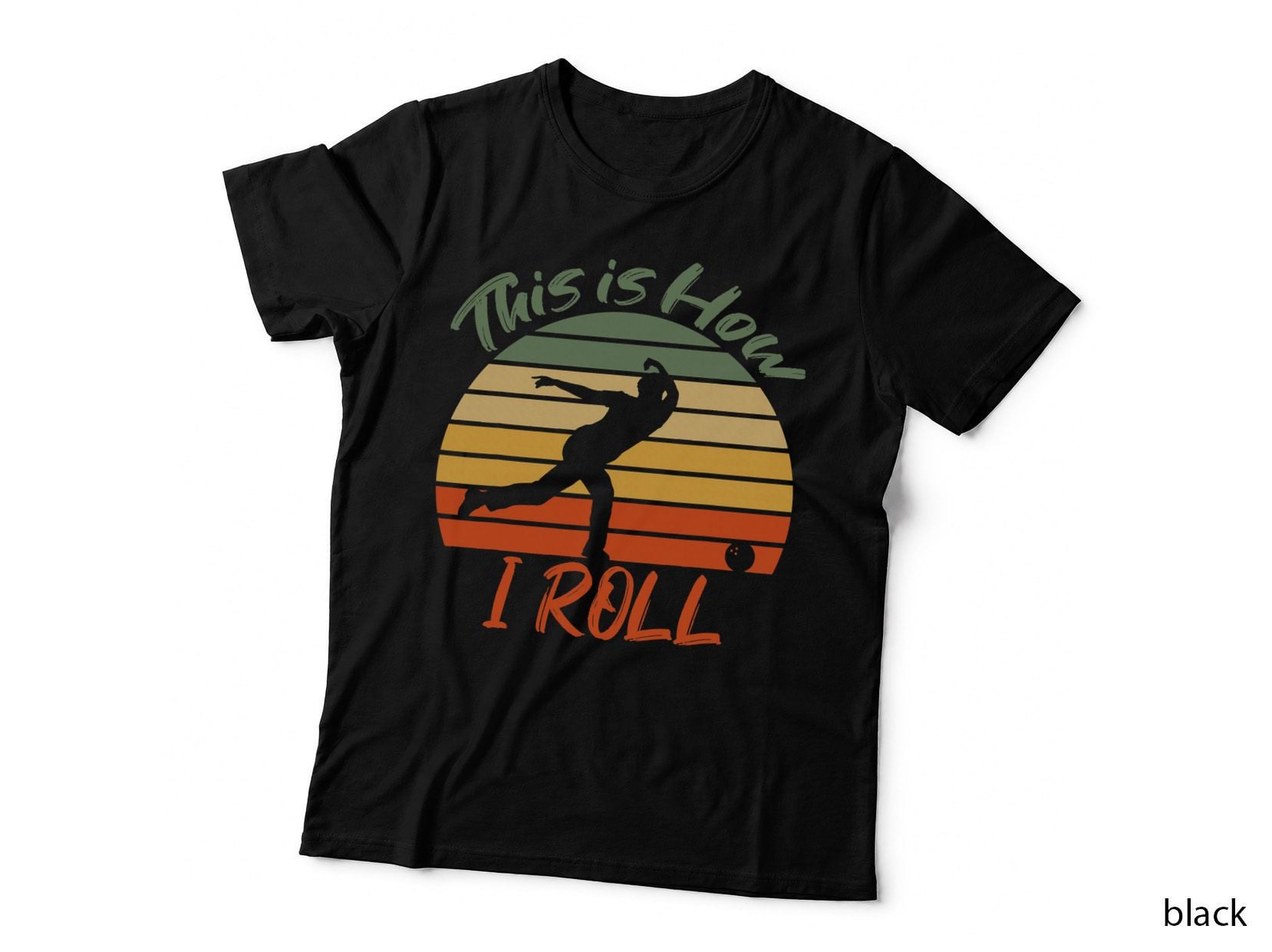 This Is How I Roll Bowling Vintage Pin Ball Bowler Player T-Shirt