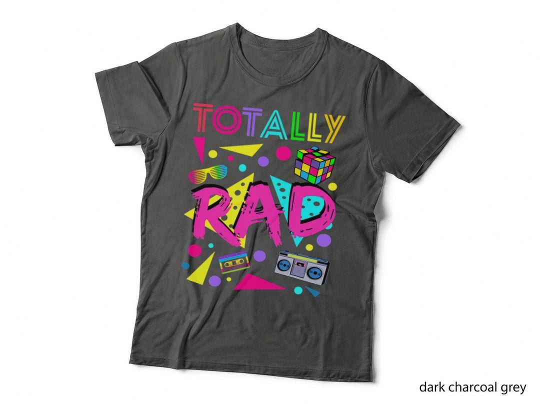 Totally Rad 1980s Vintage Eighties Costume Party T-Shirt