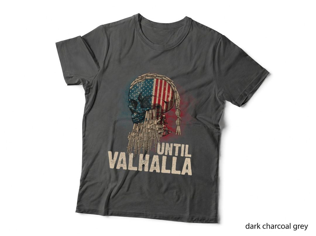Until Valhalla Viking US Flag Vintage Shirt-Til Valhalla T-Shirt