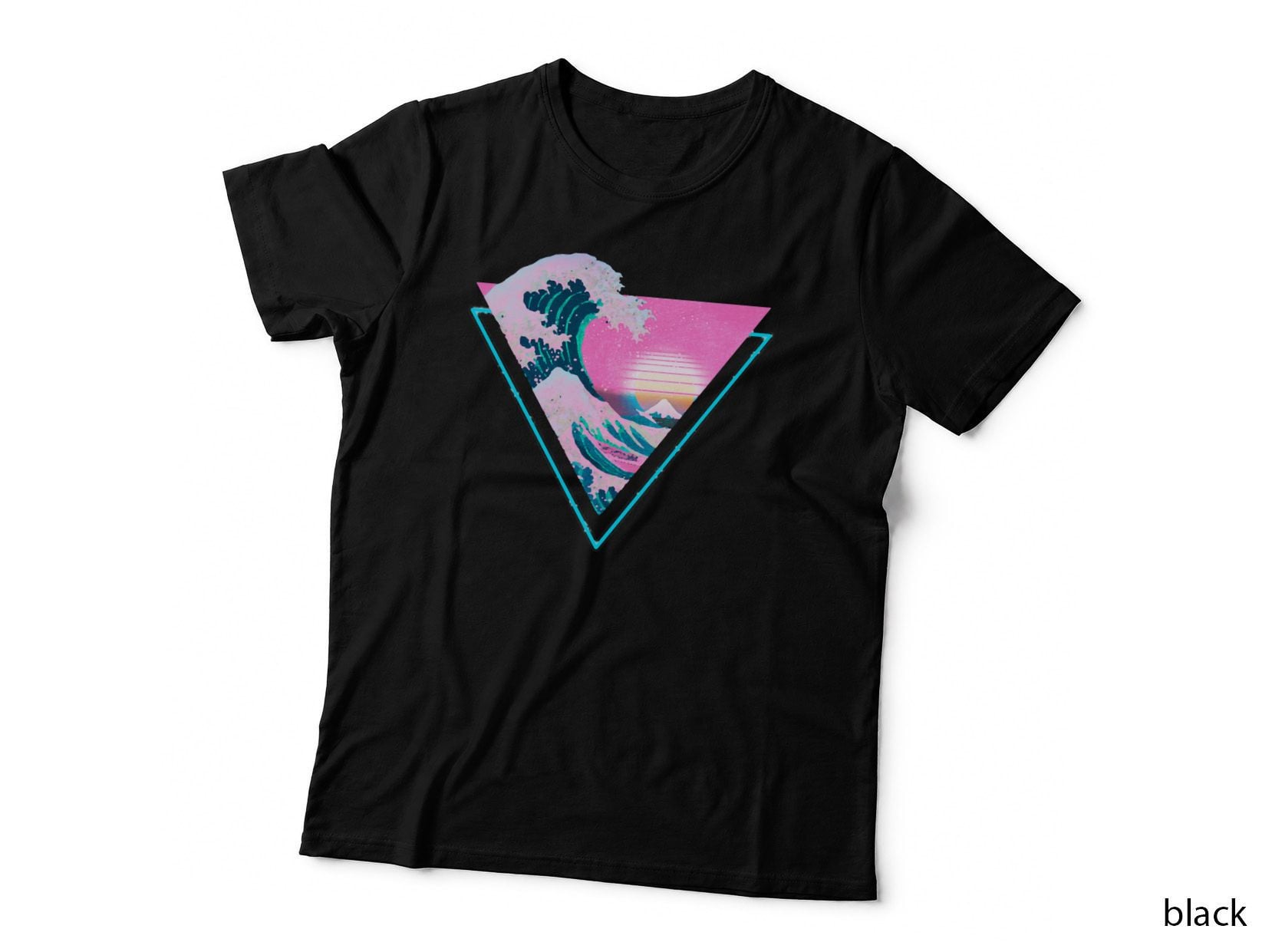Vaporwave Aesthetic Great Wave Retro Triangle Classic T-Shirt
