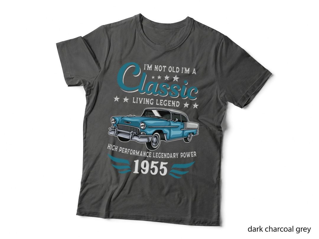 Vintage 1955 Birthday Classic Car for Legends Born in 1955 T-Shirt