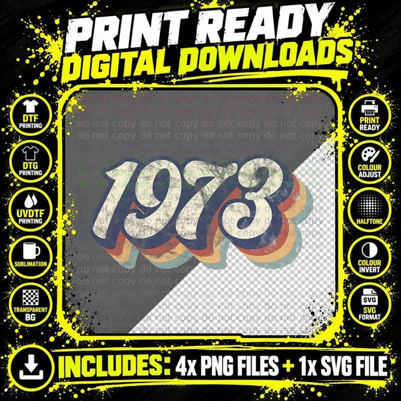 Vintage 1973 Pro Roe T-Shirt, Retro 70s Style Png SVG Digital Bundle