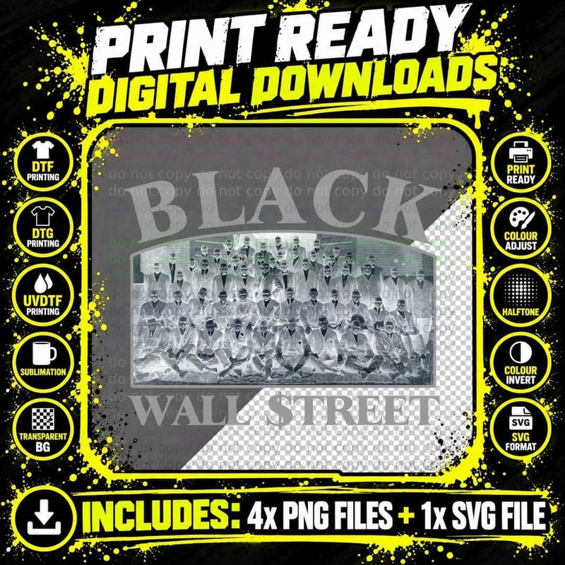 Vintage Black Business Black History Month Black Wall Png SVG Digital Bundle