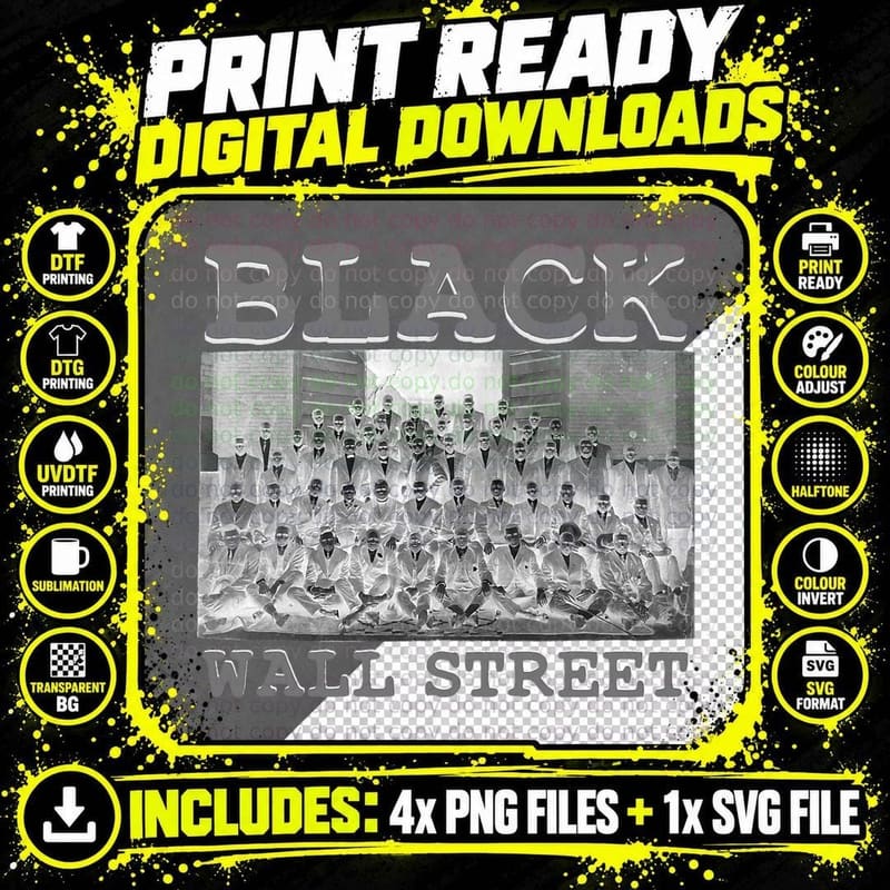 Vintage Black Business Black History Month Black Wall Png SVG Digital Bundle