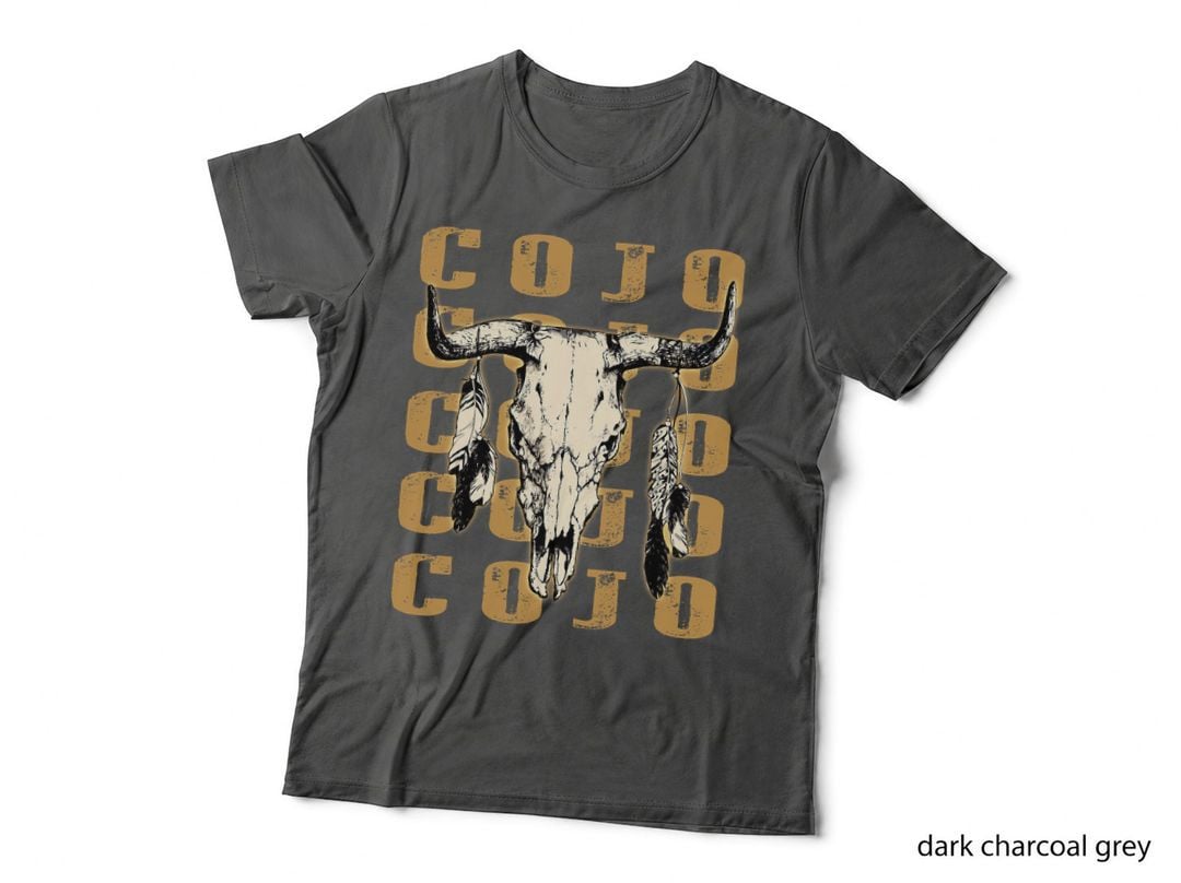 Vintage Cojo Bull Skull Flowers Shirt Music Outlaws 80s 90s T-Shirt