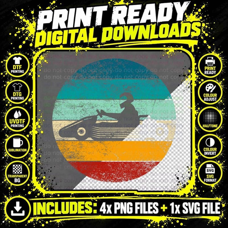 Vintage Go-Cart Racer Retro Go-Kart Racing Go Kart Png SVG Digital Bundle