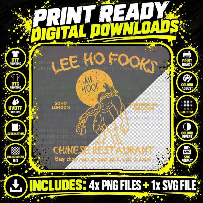 Vintage Lee Ho Fooks Chinese Restaurant T-Shirt Png SVG Digital Bundle