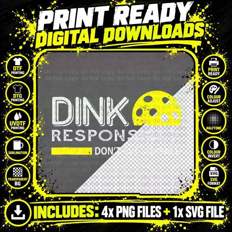 Vintage Pickleball Team Fun Dink Carefully Don't Get Png SVG Digital Bundle