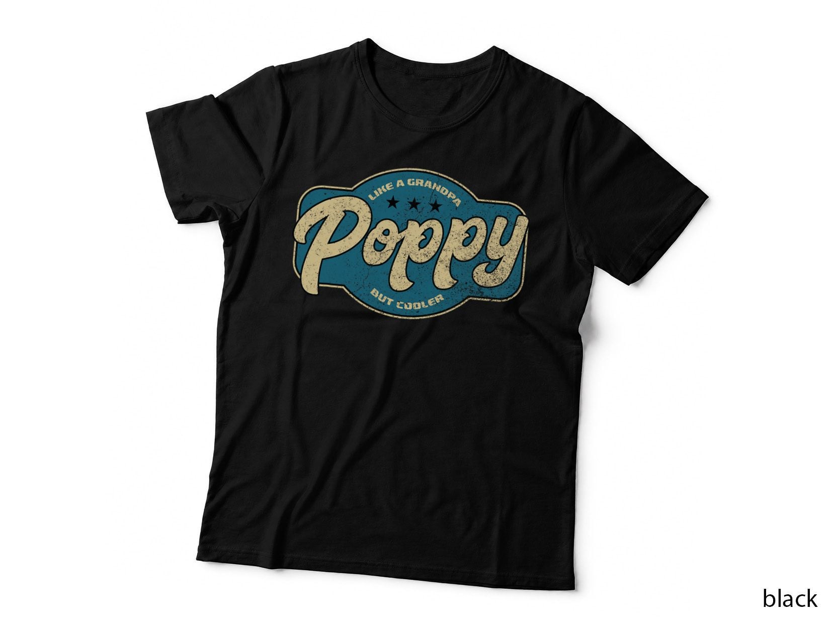 Vintage Poppy Like a Grandpa but Cooler - Grandpa Poppy T-Shirt