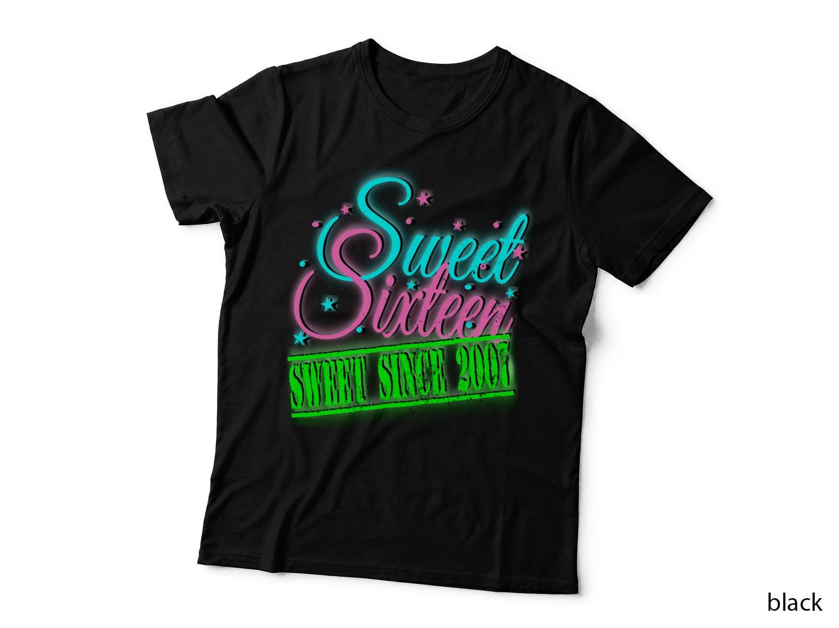 Vintage Sweet 16 Girl Teen Birthday Born 2007 Sixteenth 2.0 Pullover Hoodie