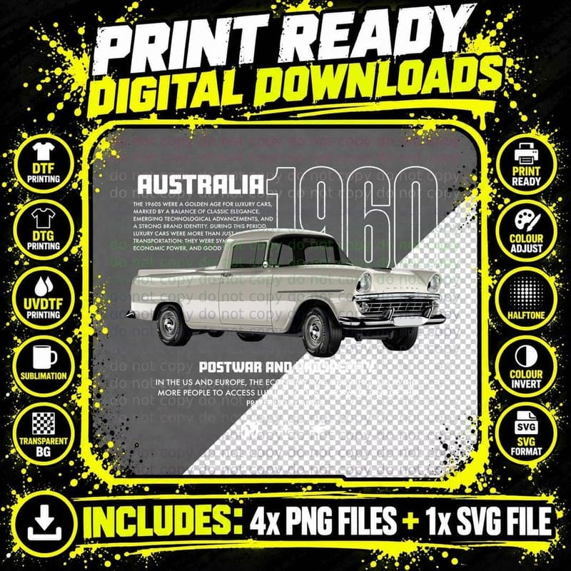 1957 Chevrolet Pickup T-Shirt, Classic Muscle Tee Png SVG Digital Bundle