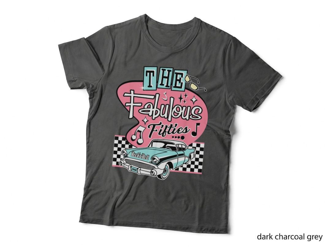 50s Rockabilly Vintage T-Shirt, Fabulous Fifties, Retro Style