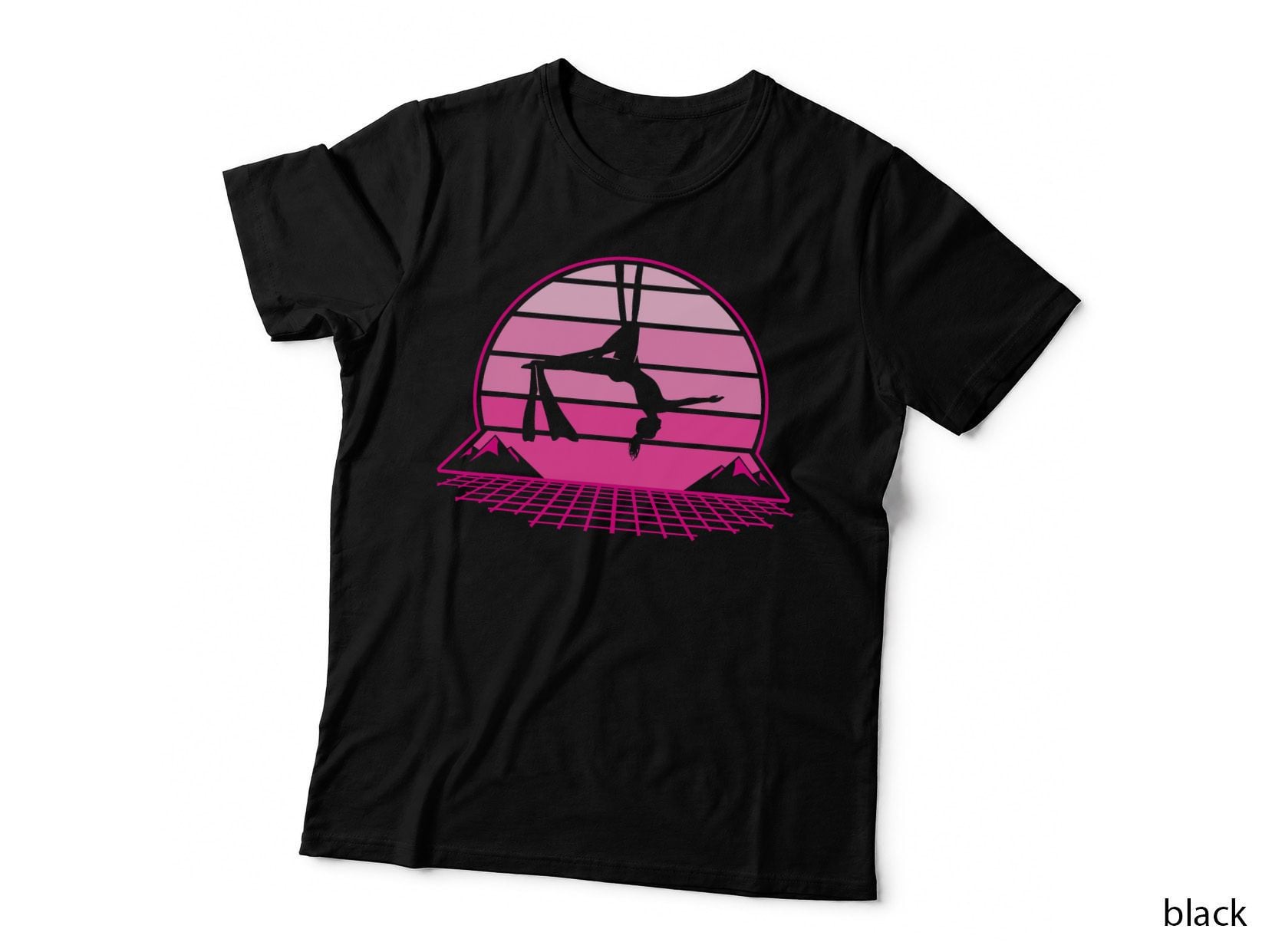 Aerial Silks Circus Yoga 80s Aerialist Retro Aerial Silks T-Shirt