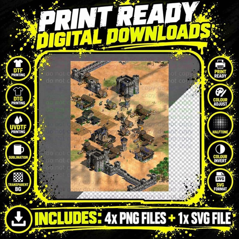 Age of Empires Battle Royal Graphic T-Shirt Png SVG Digital Bundle