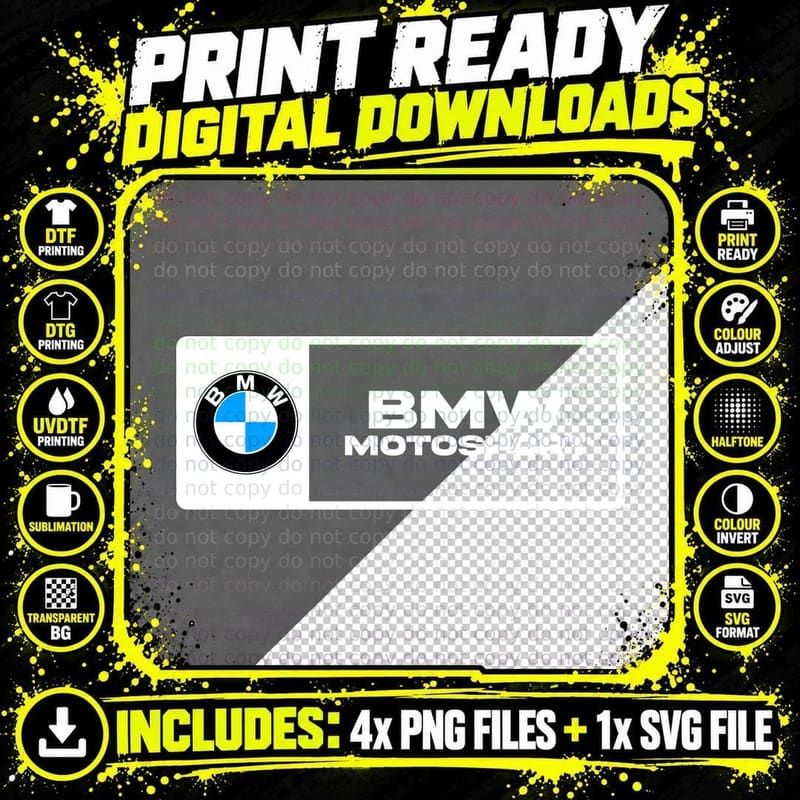 BMW Logo T-Shirt, Classic Car Tee, Gift for Car Png SVG Digital Bundle