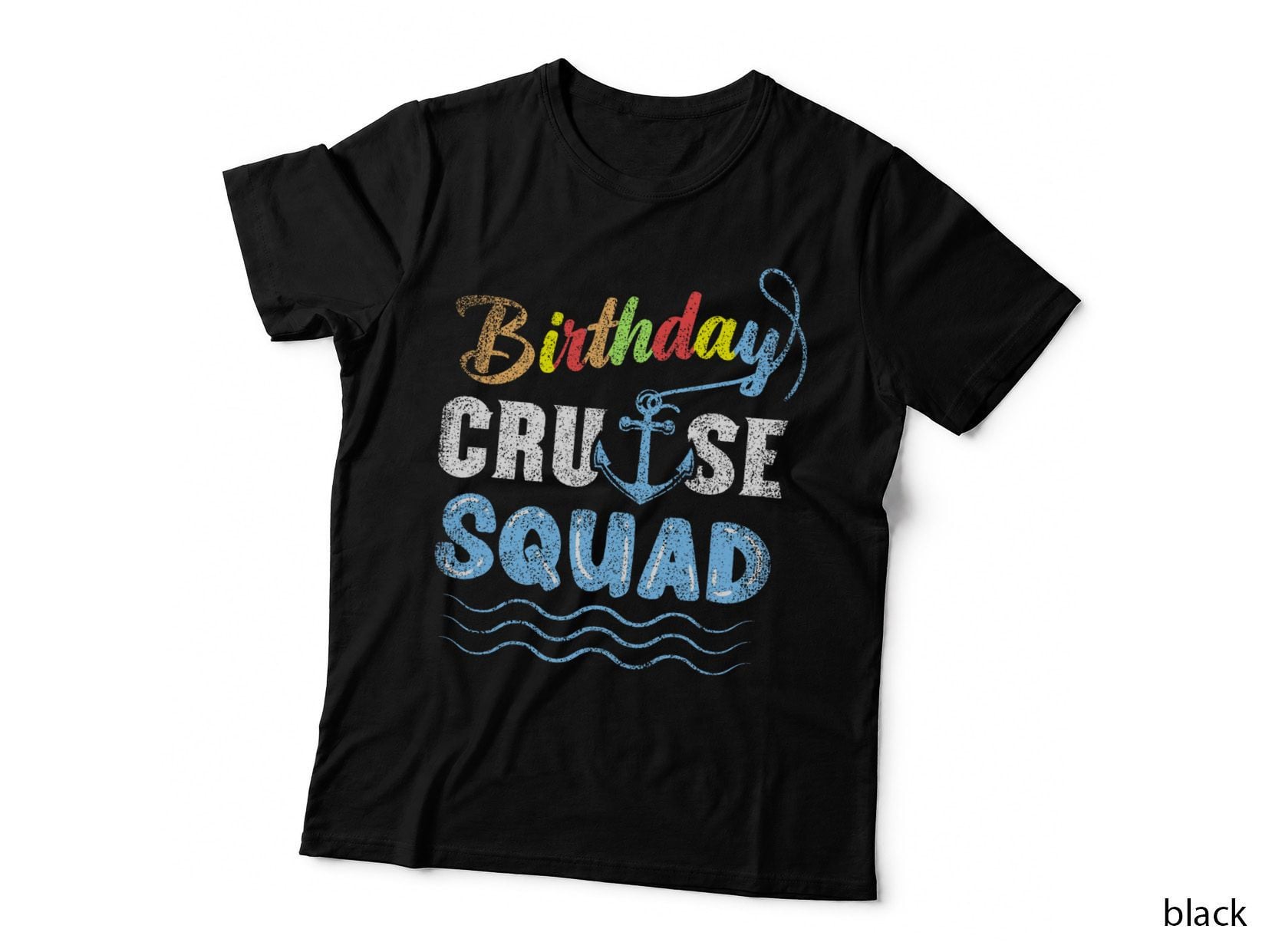 Birthday Cruise Squad Vintage T-Shirt, Nautical Theme, Party Fun