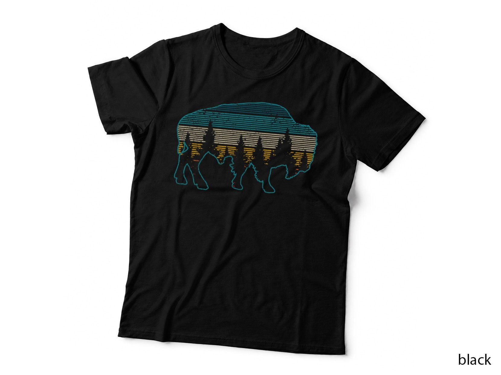 Bison American Buffalo Vintage National Park Souvenir Gift T-Shirt