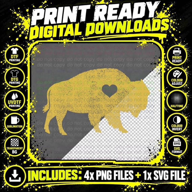 Bison Lover American Buffalo National Park Souvenir Png SVG Digital Bundle