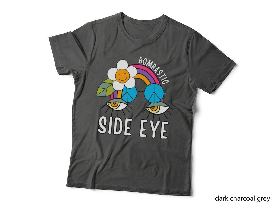 Bombastic Flower Power T-Shirt, Hippie Vibes, Retro Peace Sign